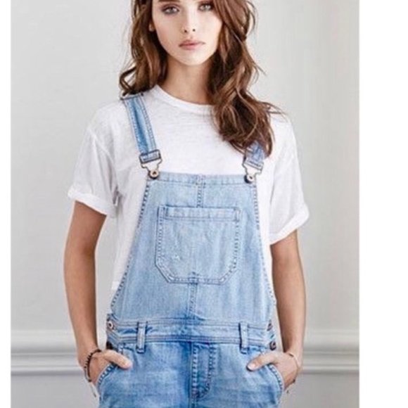 Tailgate Denim Overall Shorts - Picture 1 of 7